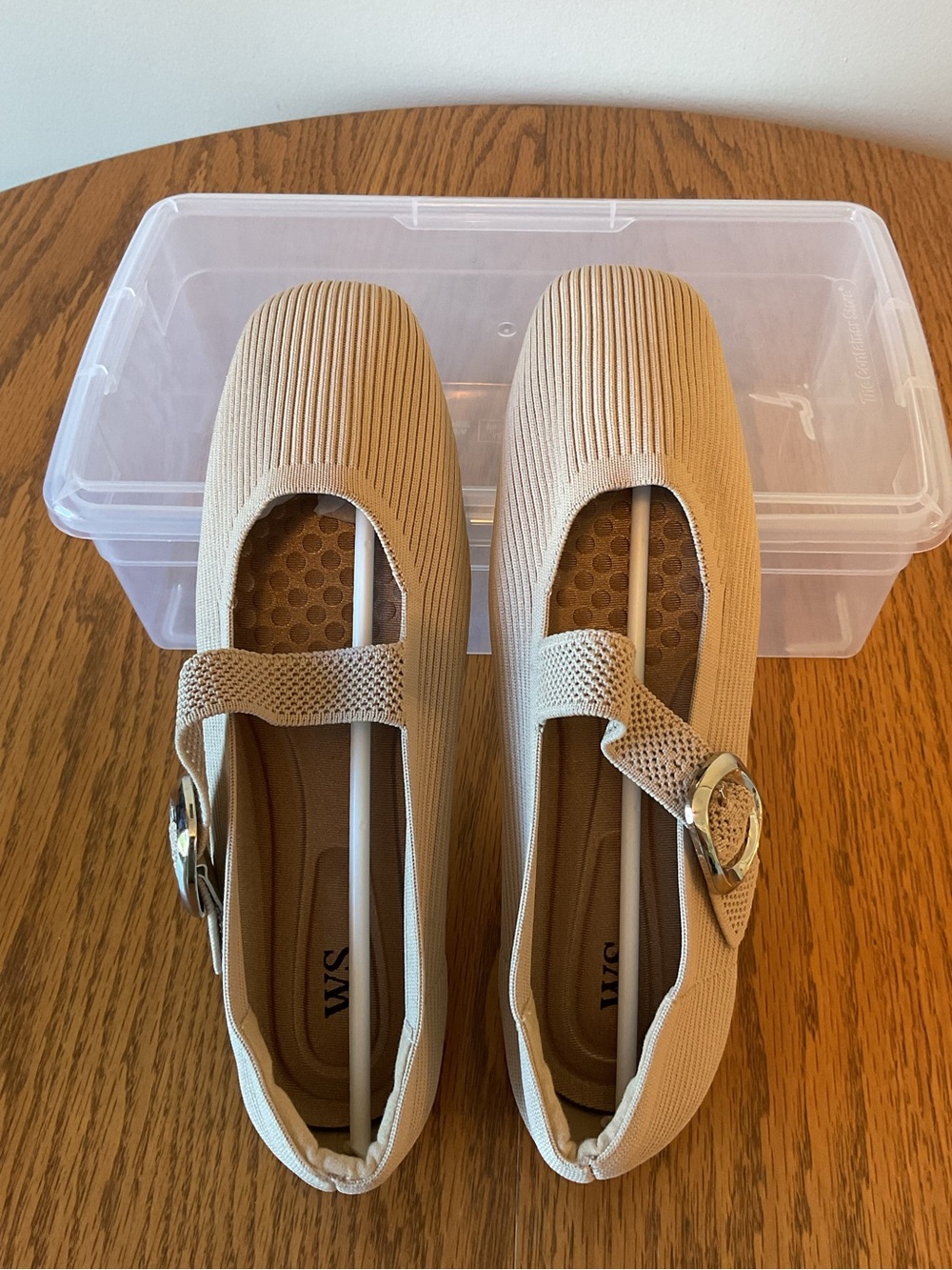 Women’s WideStep Elora Comfort Flats in Tan, Size 9.5